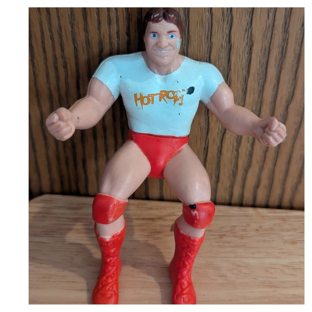 1985 WWF "Hot Rod Rowdy Roddy Piper" Wrestling Superstar Thumb Wrestler Rubber